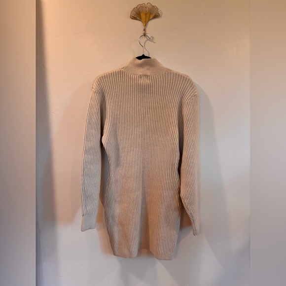 H&M Cream Ribbed Mock Neck Sweater Dress | NWT - Picture 6 of 6